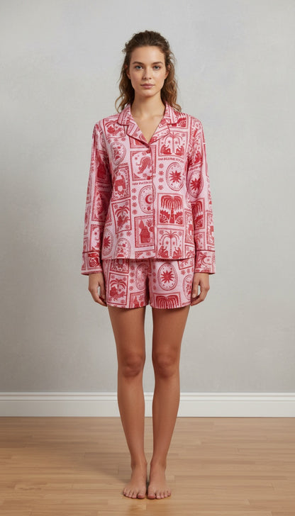 Magic Love Pink - Camisa Manga Larga + Short READY TO SHIP