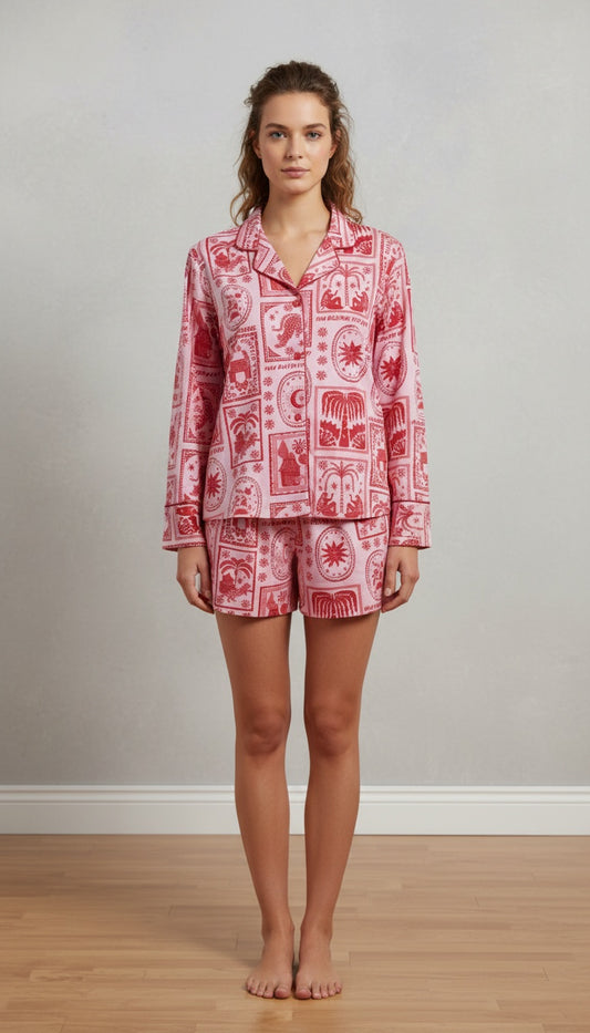 Magic Love Pink - Camisa Manga Larga + Short READY TO SHIP