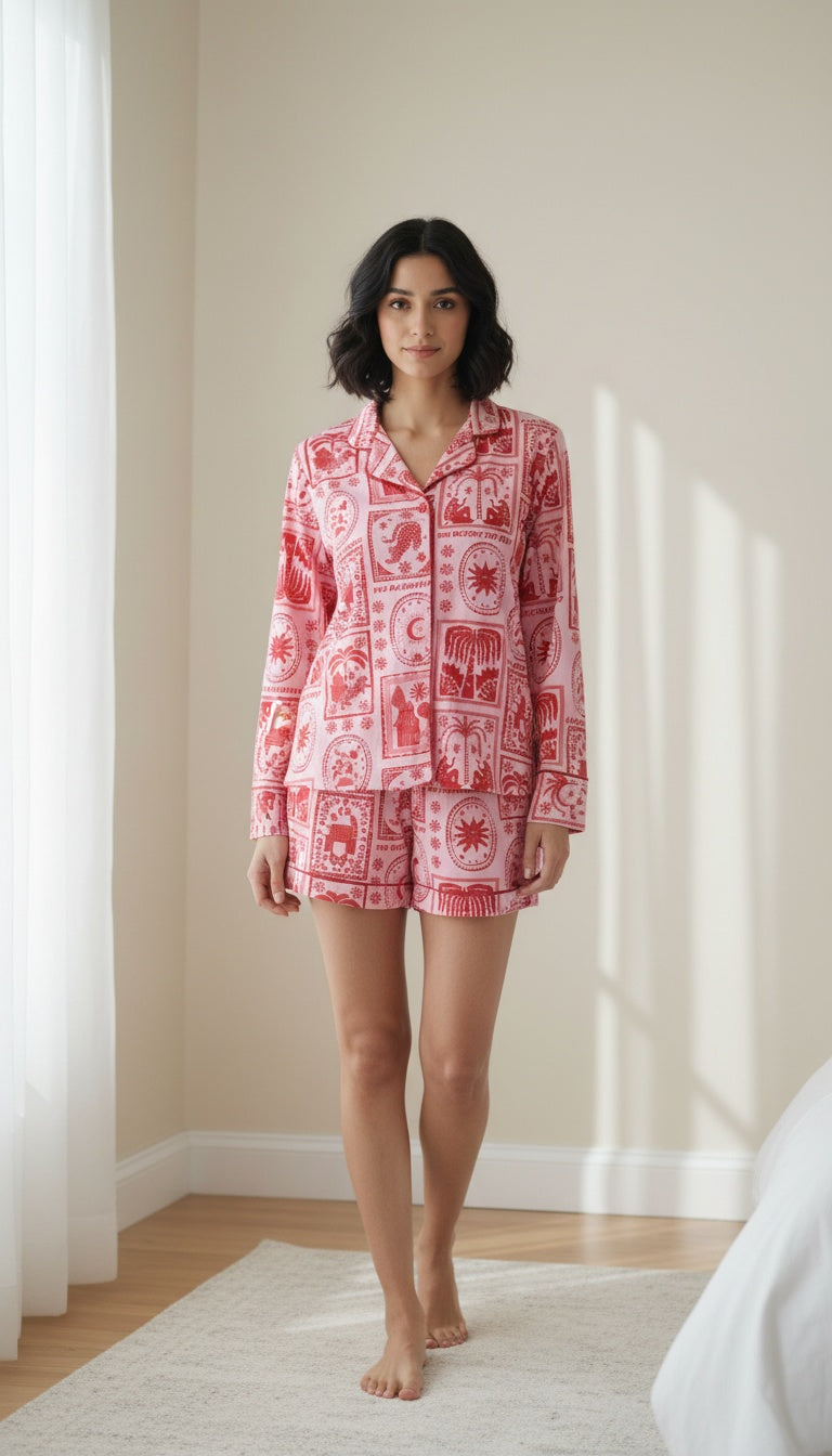 Magic Love Pink - Camisa Manga Larga + Short READY TO SHIP