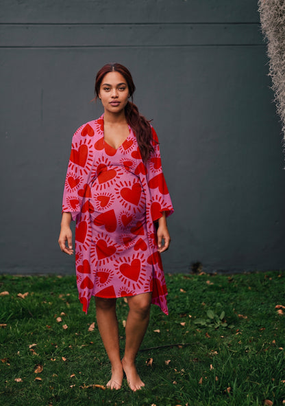 Amor Fucsia - Bata Lactancia y Kimono READY TO SHIP