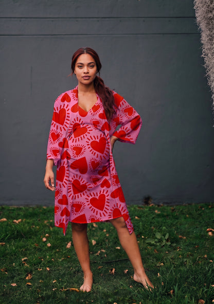 Amor Fucsia - Bata Lactancia y Kimono READY TO SHIP