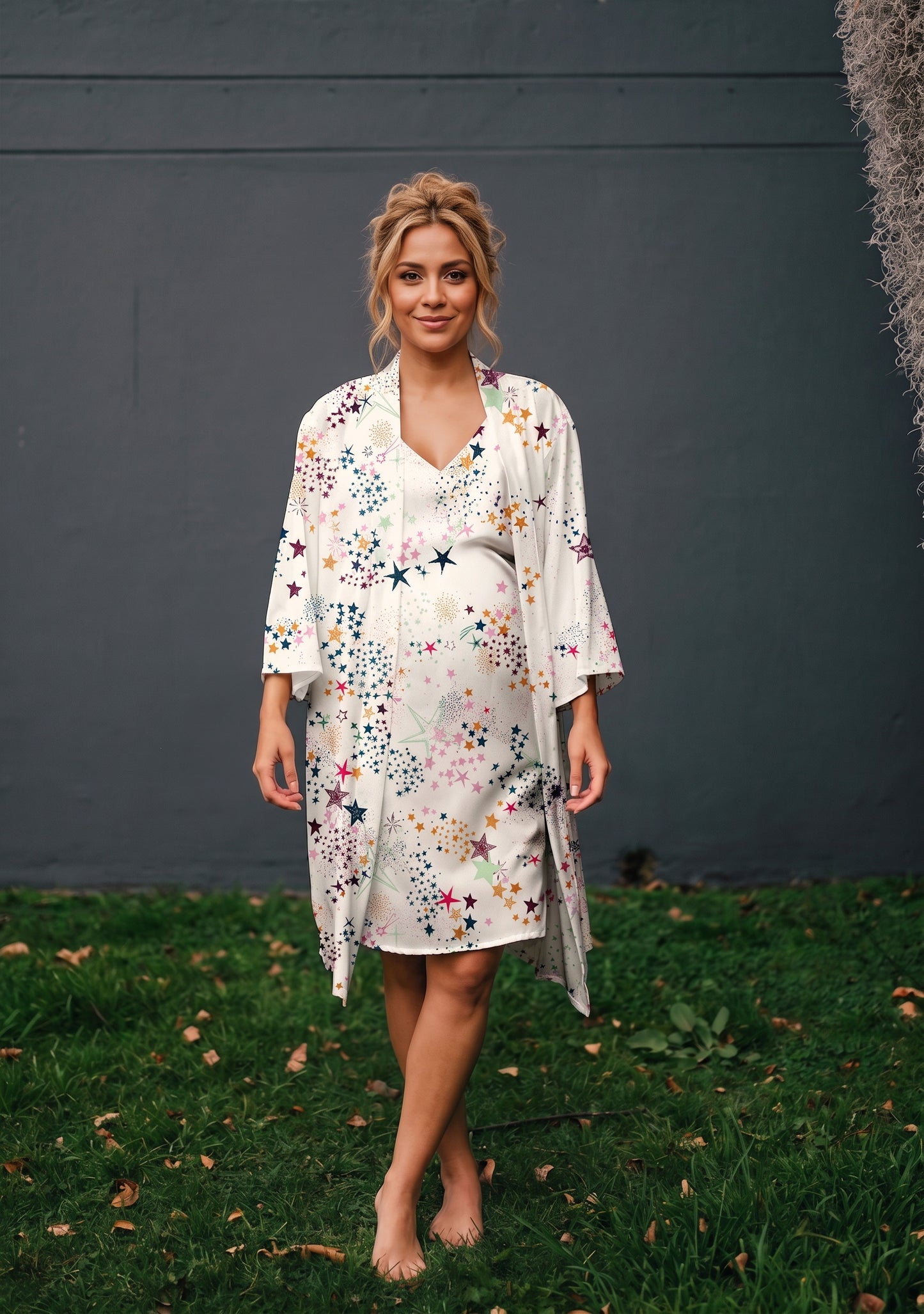 Lluvia de Estrellas - Bata Lactancia y Kimono READY TO SHIP