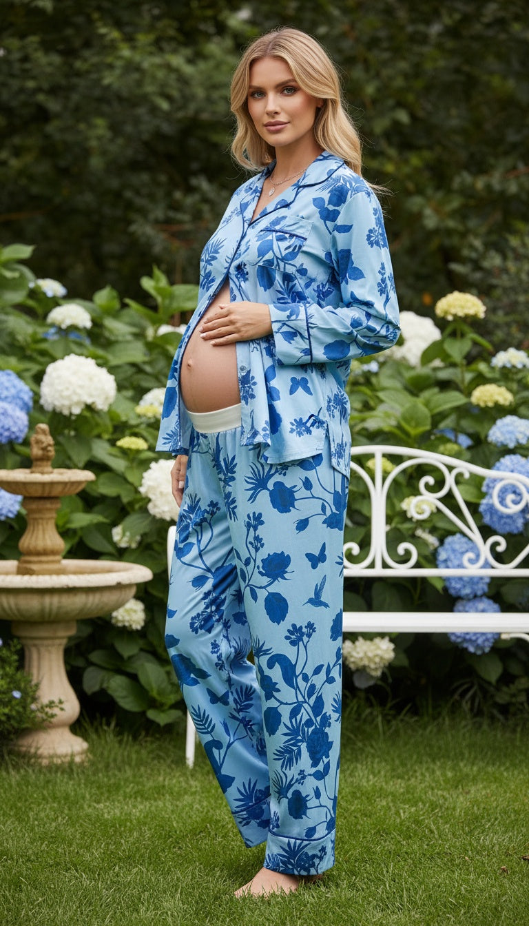 Rosal Zafiro - Camisa + Pantalon Maternidad READY TO SHIP