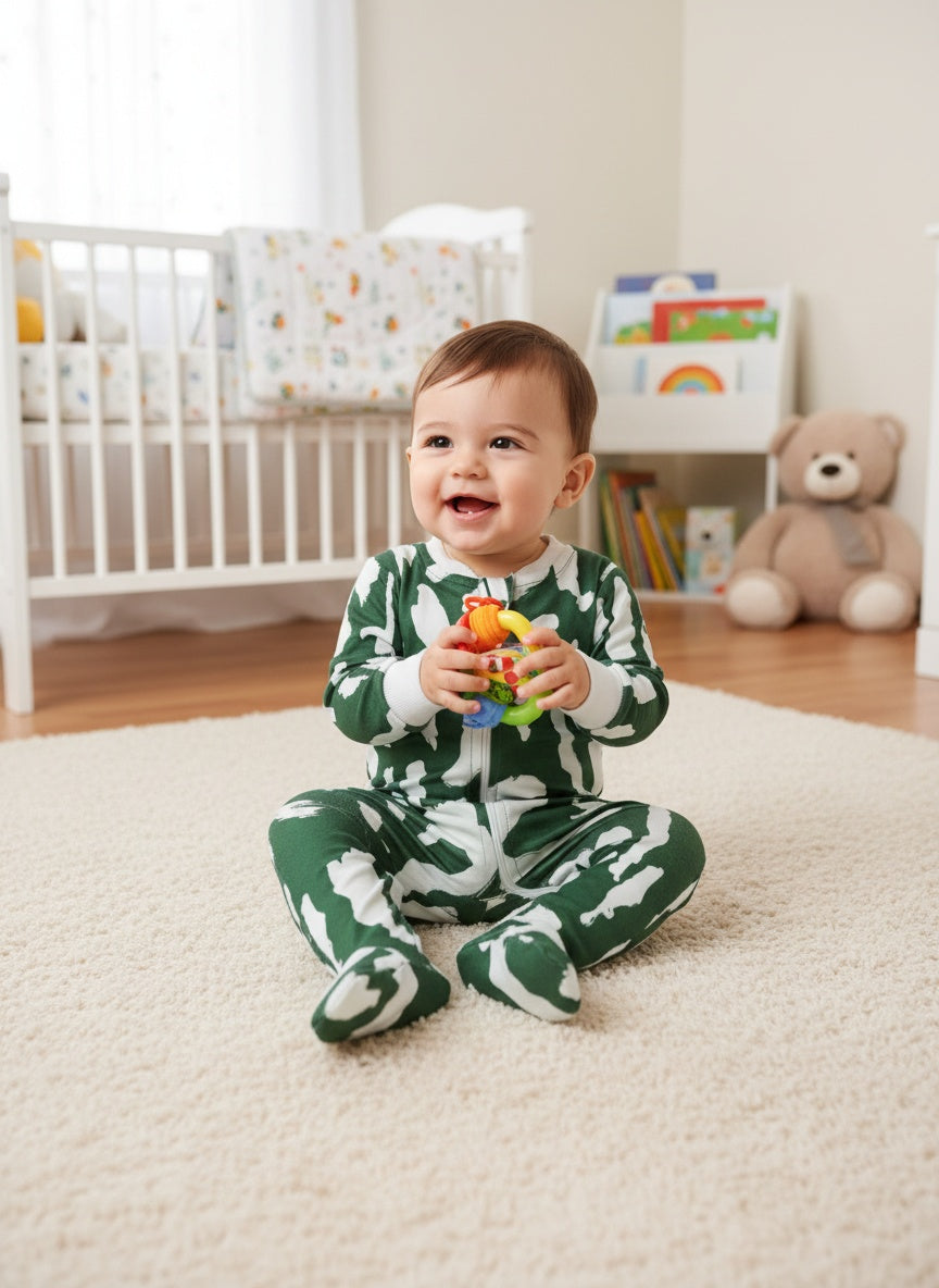 Trazos en Verde - Enterizo Bebe READY TO SHIP