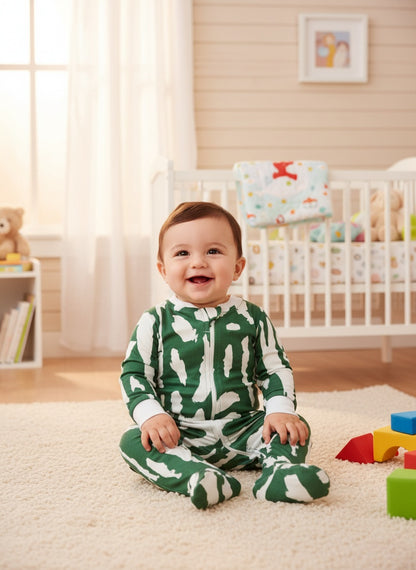 Trazos en Verde - Enterizo Bebe READY TO SHIP