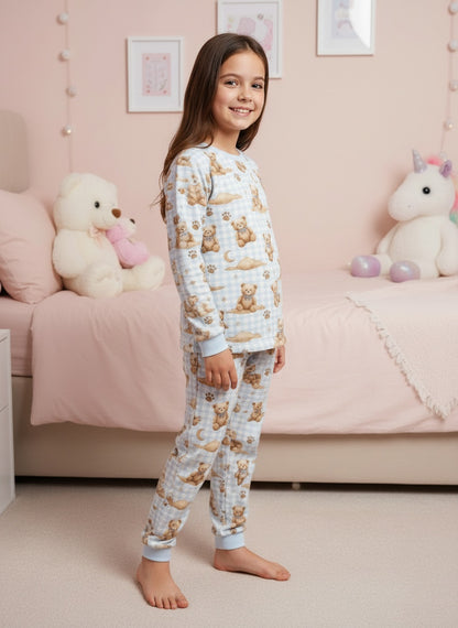 Teddy Blue - Niña: Cuello Redondo + Pantalon READY TO SHIP