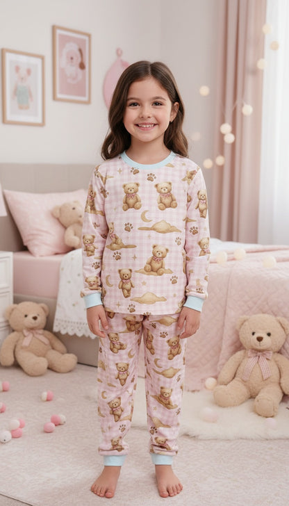 Teddy Pink - Niña: Cuello Redondo + Pantalon READY TO SHIP