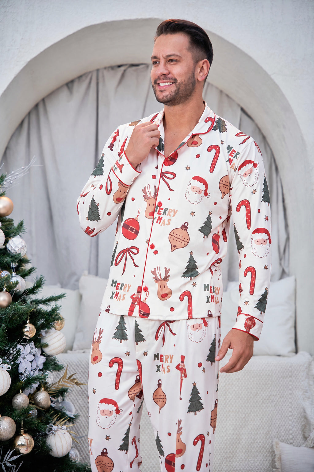 Merry Xmass - HOMBRE: Camisa Manga Larga y Pantalon