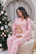 Navidad Rosa - MATERNIDAD: Camisa Manga Larga y Pantalon Maternidad