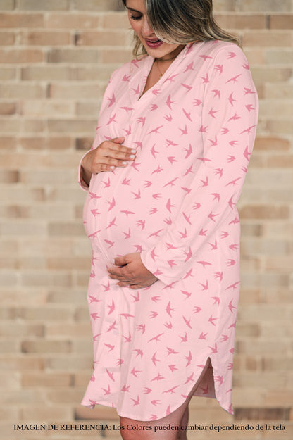 Golondrinas en Rosa - Camison Maternidad