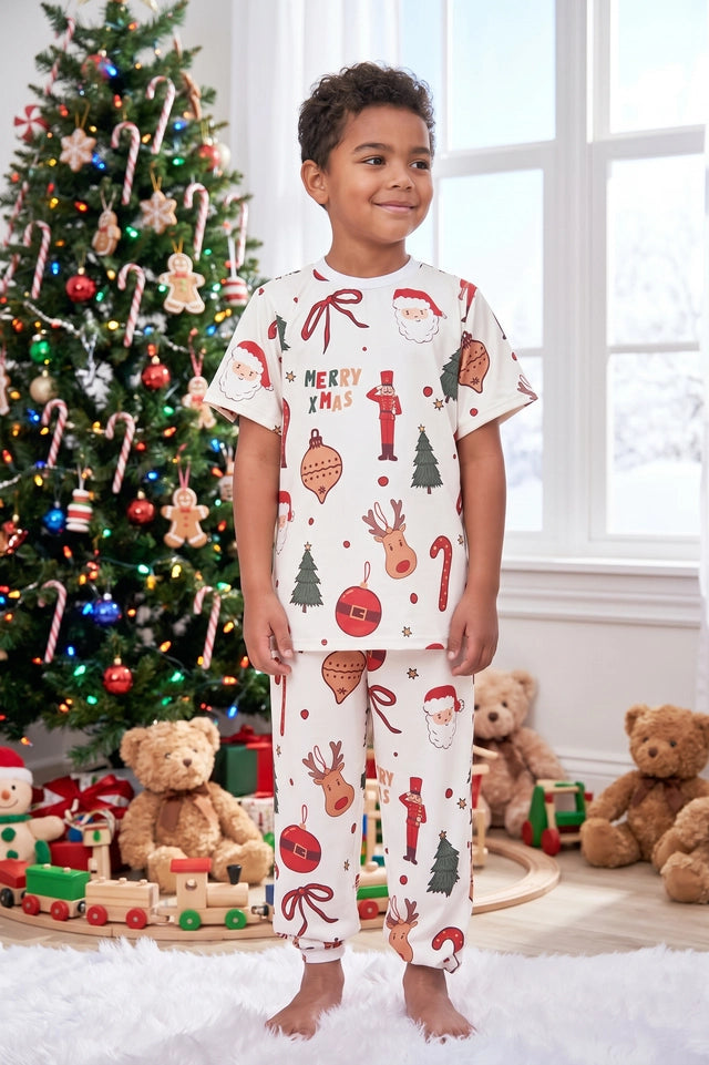 Merry Xmass Kids - Manga Corta y Pantalon