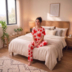 Amor Rojo - Cuello redondo manga corta + pantalon