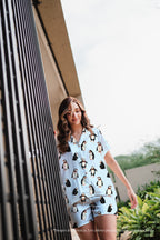 Pinguinos Celeste - Camisa Manga Corta y Short