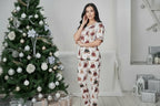 Osos De Navidad Mujer- Camisa manga corta + Pantalon