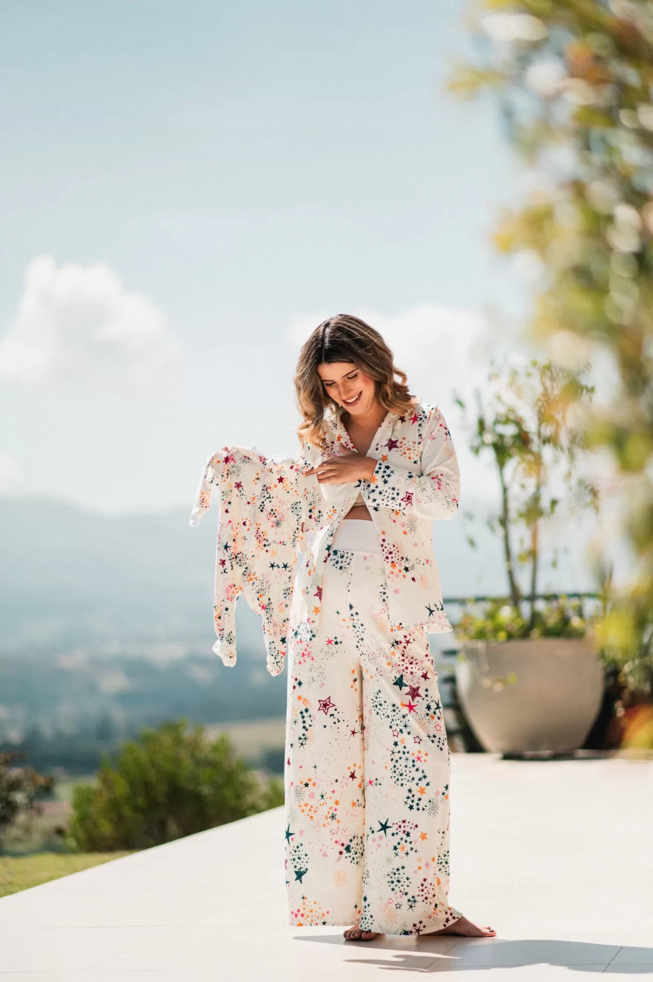 Lluvia de Estrellas - Camisa y Pantalon Anchon de Maternidad - Image 4